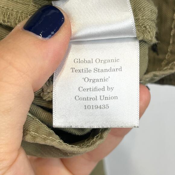 EVERLANE The Fatigue Barrel Pants Cargo Pockets Organic Cotton Linen Khaki 4 - Picture 10 of 11
